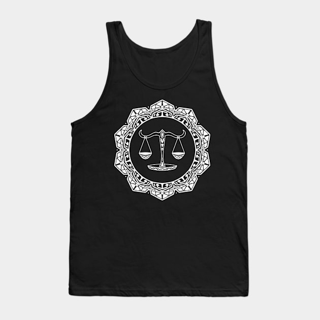 Libra Zodiac design Tank Top by JustDoodle